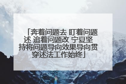 奔着问题去 盯着问题述 追着问题改 宁夏坚持将问题导向效果导向贯穿述法工作始终