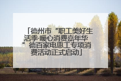 德州市“职工美好生活季·暖心消费嘉年华”德百家电惠工专项消费活动正式启动