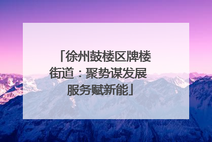 徐州鼓楼区牌楼街道：聚势谋发展 服务赋新能