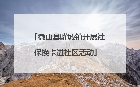微山县驩城镇开展社保换卡进社区活动