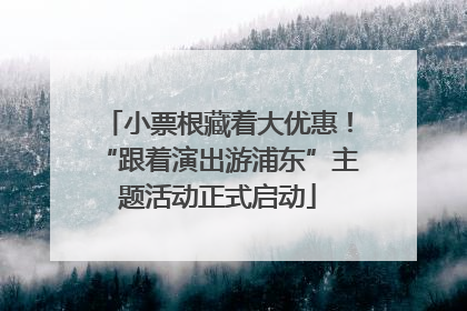 小票根藏着大优惠！“跟着演出游浦东”主题活动正式启动