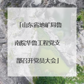 山东省地矿局鲁南院华鲁工程党支部召开党员大会