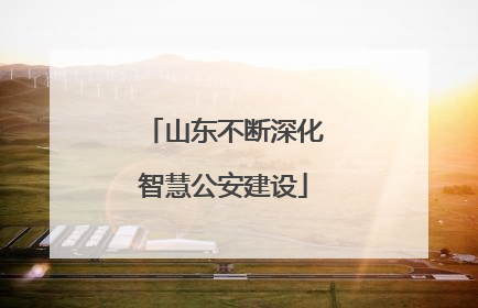 山东不断深化智慧公安建设