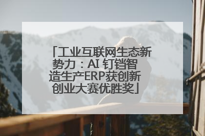 工业互联网生态新势力：AI 钉铛智造生产ERP获创新创业大赛优胜奖