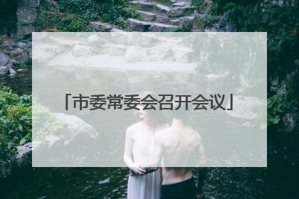 市委常委会召开会议