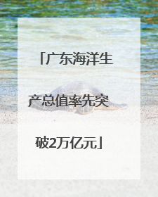 广东海洋生产总值率先突破2万亿元