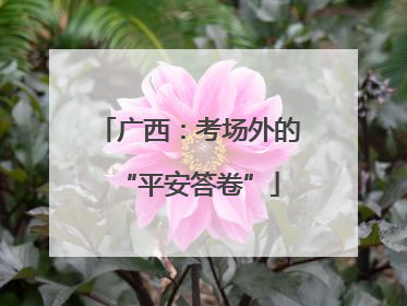 广西：考场外的“平安答卷”