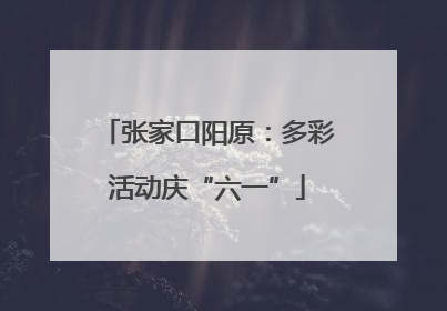 张家口阳原：多彩活动庆“六一”