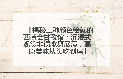 揭秘三种颜色绘就的西博会甘孜馆：沉浸式观赏非遗歌舞展演，高原美味从头吃到尾