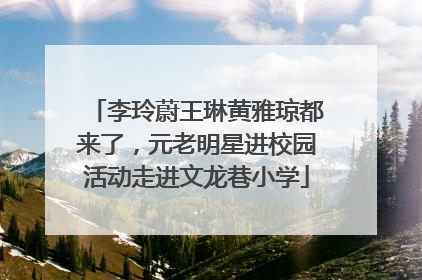 李玲蔚王琳黄雅琼都来了，元老明星进校园活动走进文龙巷小学