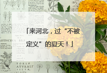 来河北，过“不被定义”的夏天！