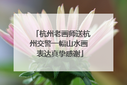 杭州老画师送杭州交警一幅山水画 表达真挚感谢
