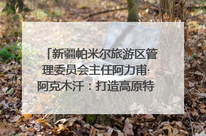 新疆帕米尔旅游区管理委员会主任阿力甫·阿克木汗：打造高原特色文旅品牌 推动县域旅游高质量发展｜第七届全国县域旅游研究成果发布系列活动