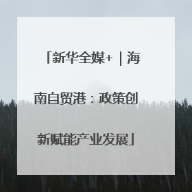 新华全媒+｜海南自贸港：政策创新赋能产业发展