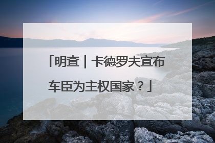 明查｜卡德罗夫宣布车臣为主权国家？
