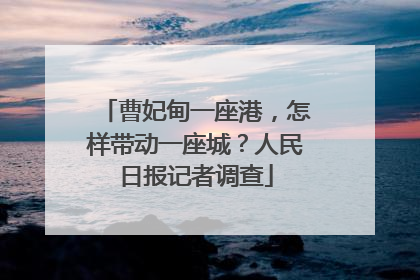 曹妃甸一座港，怎样带动一座城？人民日报记者调查