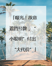 曝光！故意遮挡号牌，“小聪明”付出“大代价”
