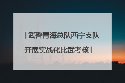 武警青海总队西宁支队开展实战化比武考核