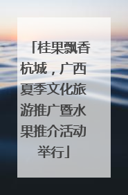 桂果飘香杭城，广西夏季文化旅游推广暨水果推介活动举行