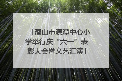 潜山市源潭中心小学举行庆“六一”表彰大会暨文艺汇演