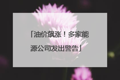 油价飙涨！多家能源公司发出警告