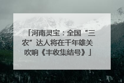 河南灵宝：全国“三农”达人将在千年雄关吹响《丰收集结号》