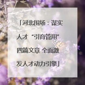 河北围场：谋实人才“引育管用”四篇文章 全面激发人才动力引擎