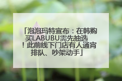泡泡玛特宣布：在韩购买LABUBU需先抽选！此前线下门店有人通宵排队、吵架动手