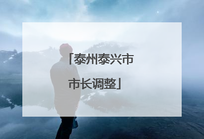 泰州泰兴市市长调整