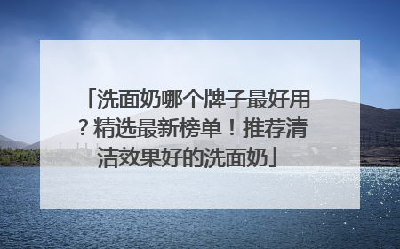 洗面奶哪个牌子最好用？精选最新榜单！推荐清洁效果好的洗面奶