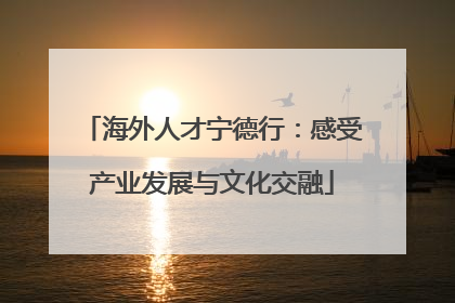海外人才宁德行：感受产业发展与文化交融