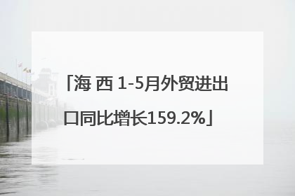 海 西 1-5月外贸进出口同比增长159.2%