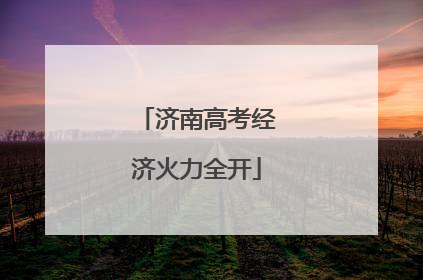 济南高考经济火力全开