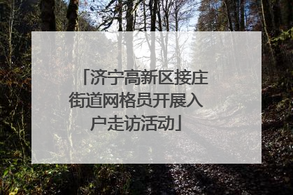 济宁高新区接庄街道网格员开展入户走访活动