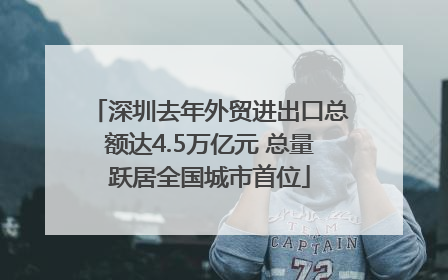 深圳去年外贸进出口总额达4.5万亿元 总量跃居全国城市首位