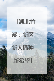 湖北竹溪：新区新人播种新希望