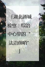 湖北通城检察：综治中心里的“法治前哨”
