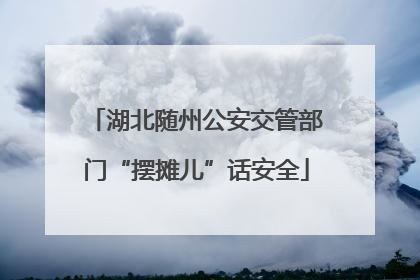 湖北随州公安交管部门“摆摊儿”话安全