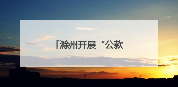滁州开展“公款私存”专项整治