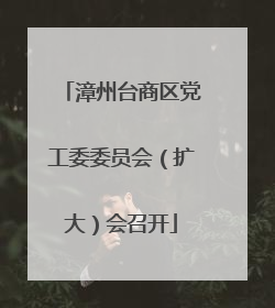 漳州台商区党工委委员会（扩大）会召开