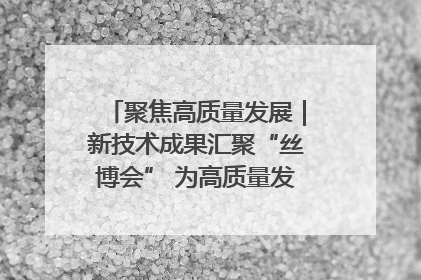 聚焦高质量发展｜新技术成果汇聚“丝博会” 为高质量发展注入新动能
