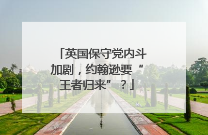 英国保守党内斗加剧，约翰逊要“王者归来”？