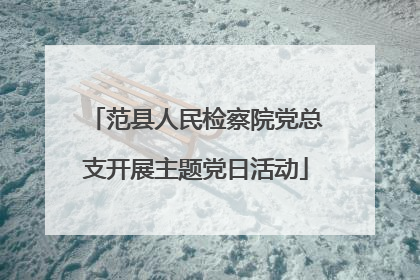 范县人民检察院党总支开展主题党日活动