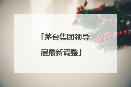茅台集团领导层最新调整