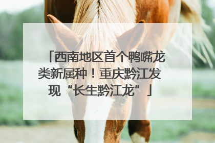 西南地区首个鸭嘴龙类新属种！重庆黔江发现“长生黔江龙”