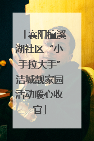 襄阳檀溪湖社区“小手拉大手”洁城靓家园活动暖心收官