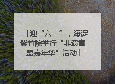迎“六一”，海淀紫竹院举行“非遗童盟嘉年华”活动