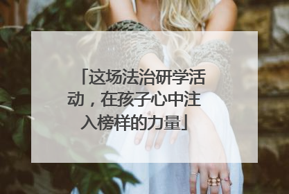 这场法治研学活动，在孩子心中注入榜样的力量