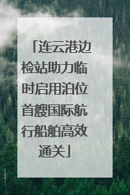 连云港边检站助力临时启用泊位首艘国际航行船舶高效通关