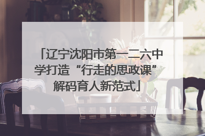 辽宁沈阳市第一二六中学打造“行走的思政课” 解码育人新范式